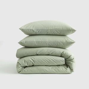 NWOT Quince Classic Organic Percale Cotton Duvet Cover set KING/CAL KING